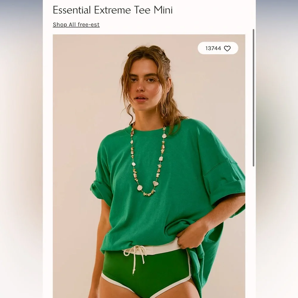NWT Free People Beach Essential Extreme tee midi